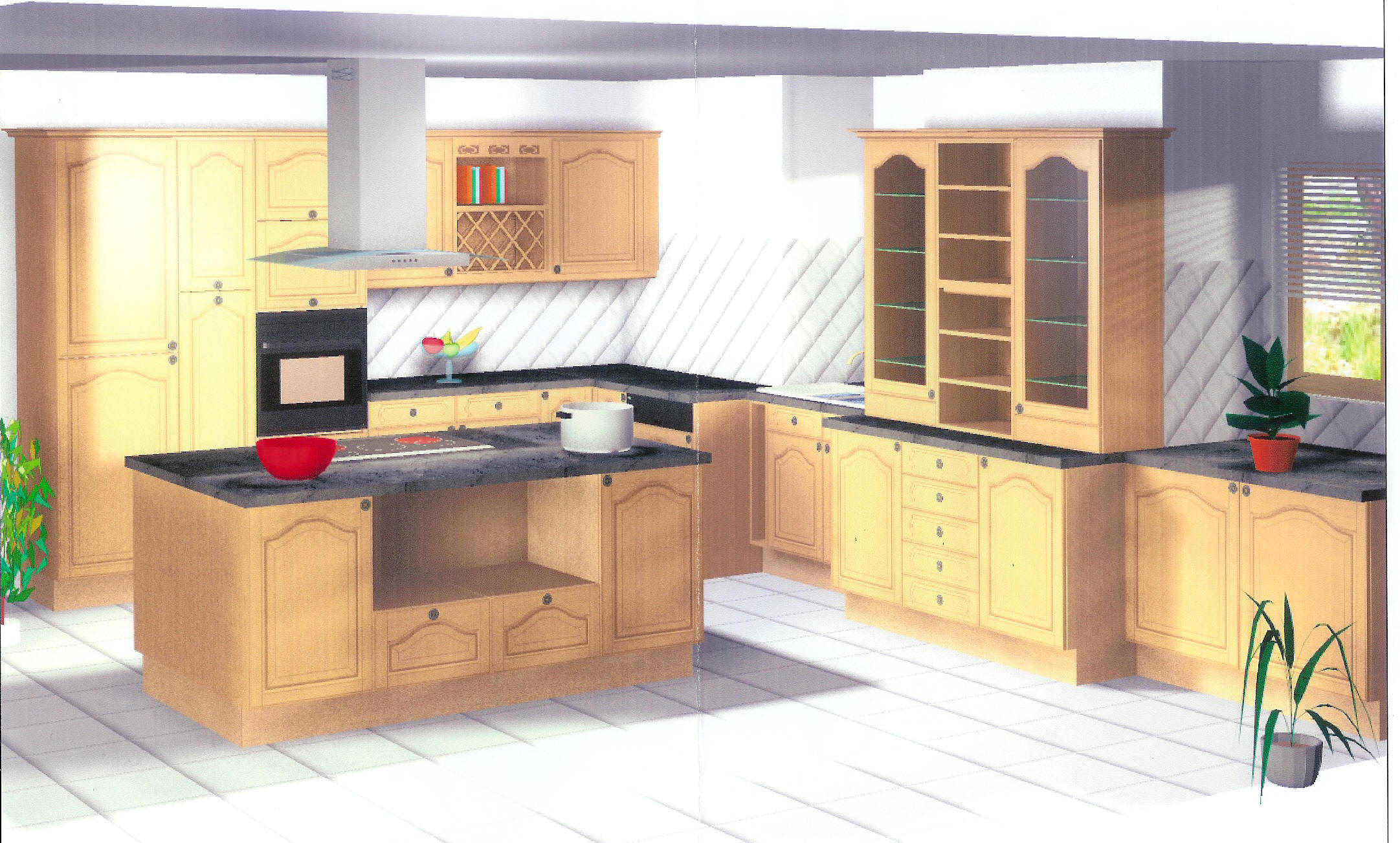 Image 3D de la cuisine